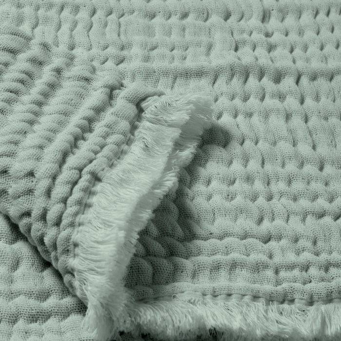 Nordic Coast Company Musselin Fransendecke Mint Speichern exportieren