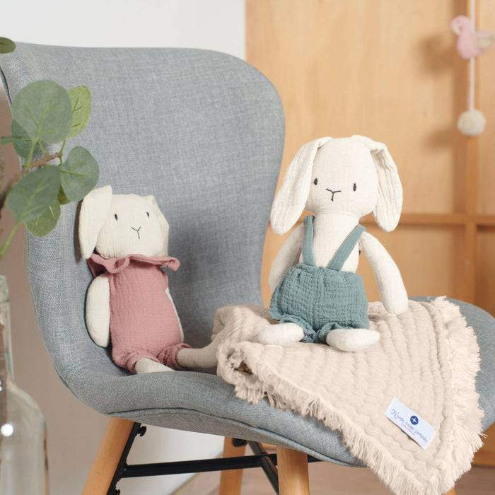Nordic Coast Company Musselin Fransendecke Puder Black Friday Preise