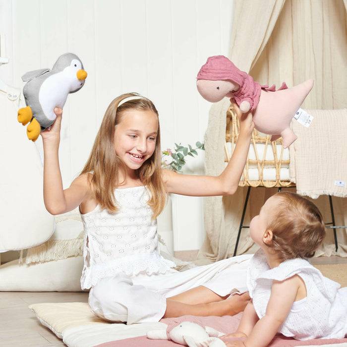 Nordic Coast Company Spieluhr Baby Pinguin Grau Rabatt
