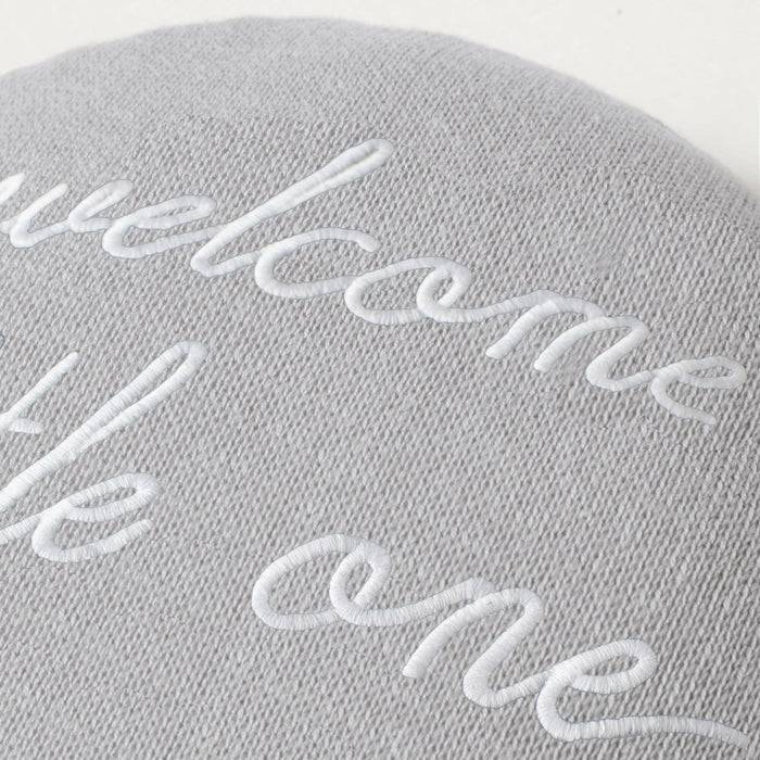 Nordic Coast Company Ballon-Kissen "Welcome Little One" Grau Cyber Monday