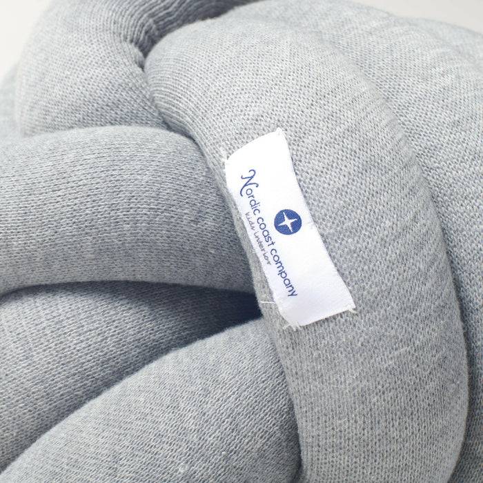 Nordic Coast Company Knotenkissen Strick Hellgrau Valentinstagsangebot