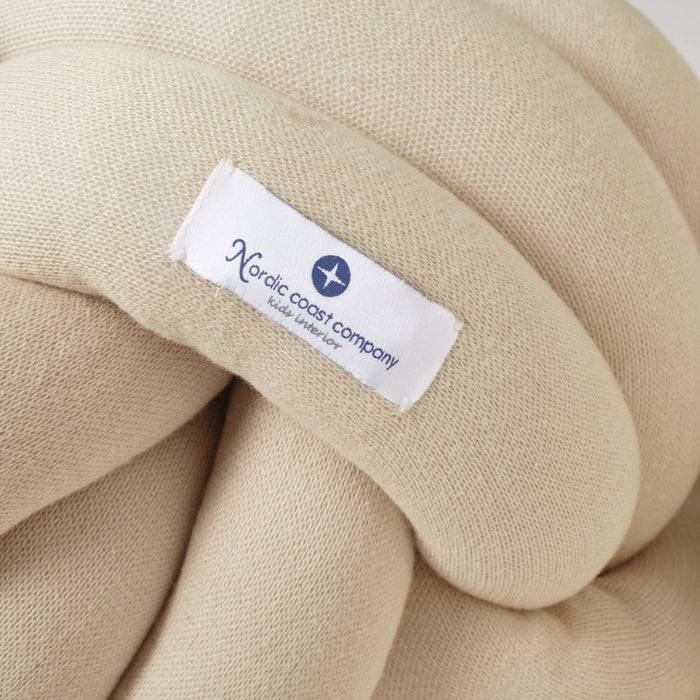 Nordic Coast Company Knotenkissen Strick Beige Jubiläumsangebot