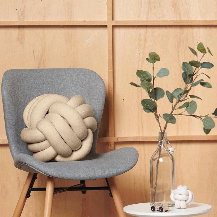 Nordic Coast Company Knotenkissen Strick Beige Jubiläumsangebot