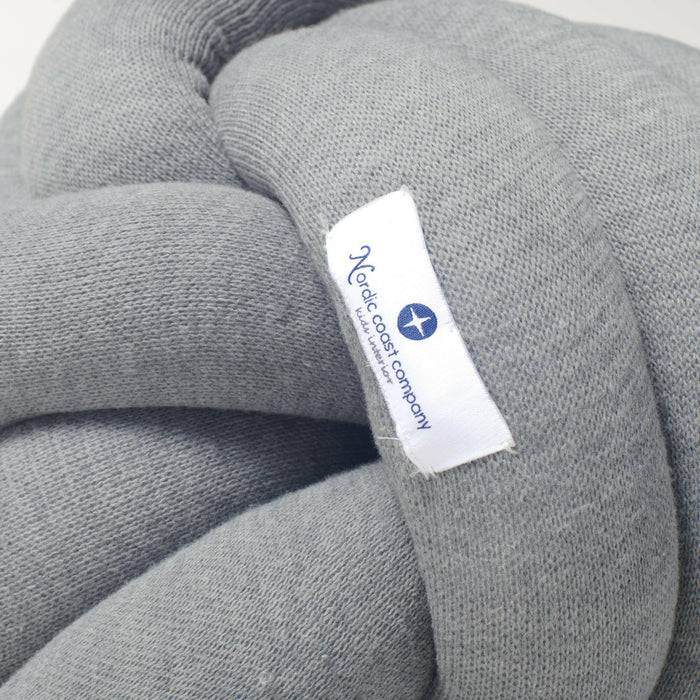 Nordic Coast Company Knotenkissen Strick Grau Zeitlich begrenztes Angebot