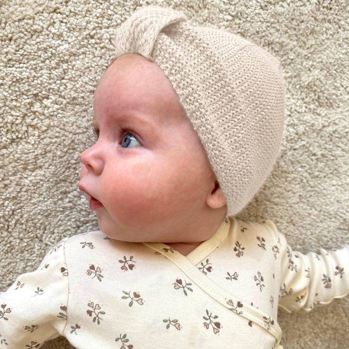 Nordic Coast Company Baby Mütze Turban Set Altrosa + Natur VIP-Rabatte
