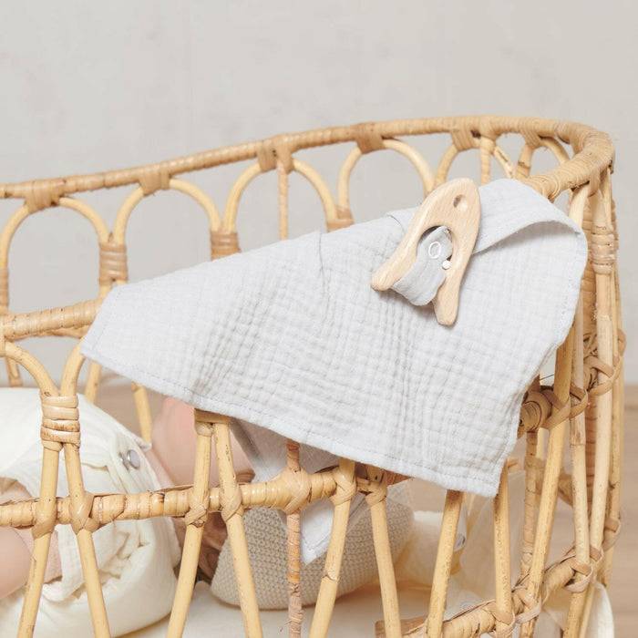 Nordic Coast Company Kuscheltuch Musselin Rakete Grau Letzter Tag