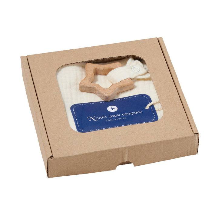 Nordic Coast Company Kuscheltuch Musselin Stern Natur Bis zu 50% Rabatt