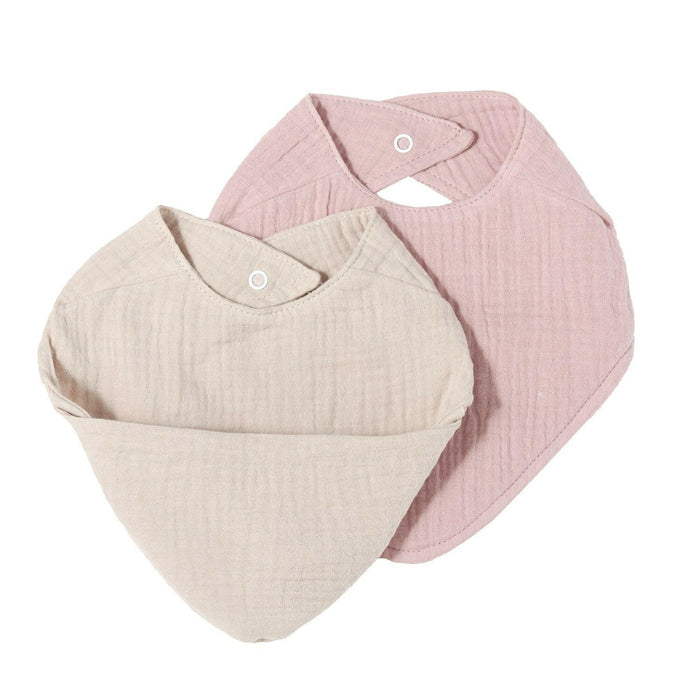 Nordic Coast Company Musselin Lätzchen-Set Altrosa & Beige Super Rabatt