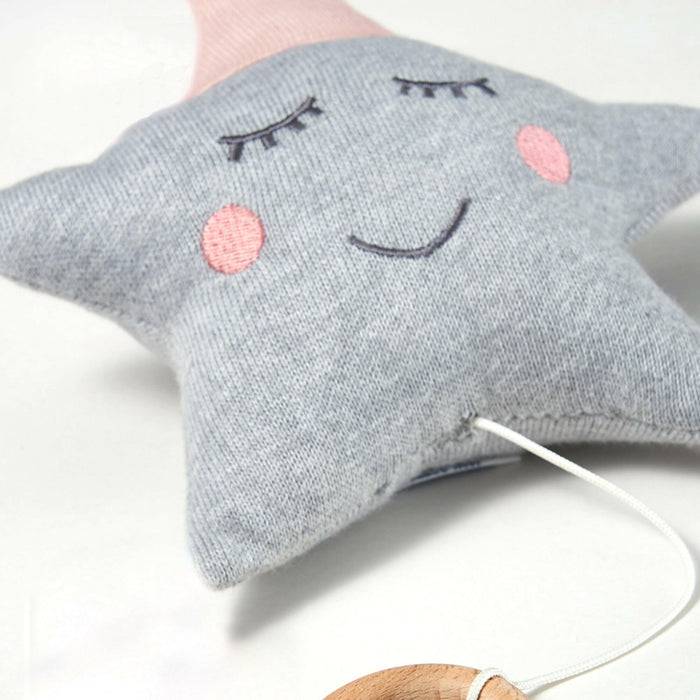 Nordic Coast Company Baby Set "Stern" Spieluhr + Rassel Rosa Exklusivangebot