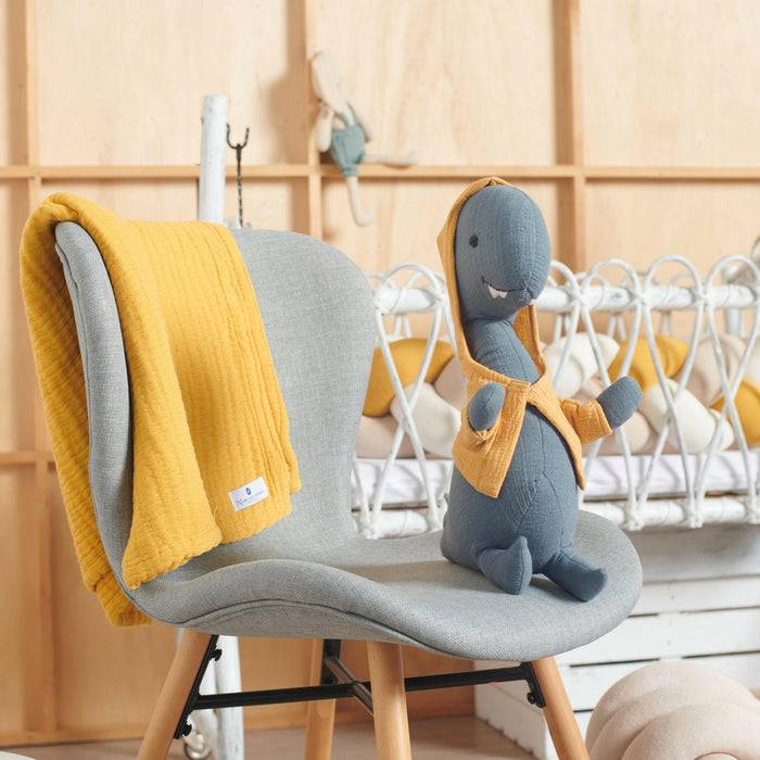 Nordic Coast Company Kuscheltier Musselin Dino Henry Kauf eins, bekomm eins gratis
