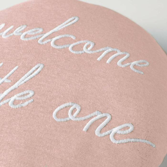 Nordic Coast Company Ballon-Kissen "Welcome Little One" Rosa Riesige Ersparnisse