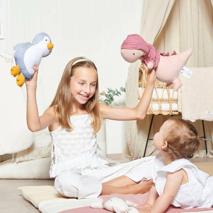Nordic Coast Company Spieluhr Baby Pinguin Hellblau Letzter Tag