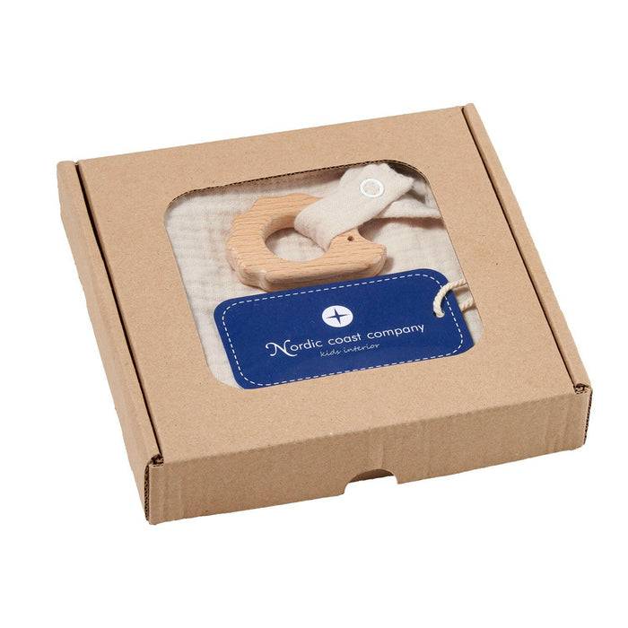 Nordic Coast Company Kuscheltuch Musselin Igel Sand Fabrikladen