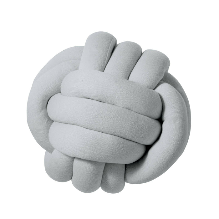 Nordic Coast Company Knotenkissen Strick Hellgrau Flash Sale