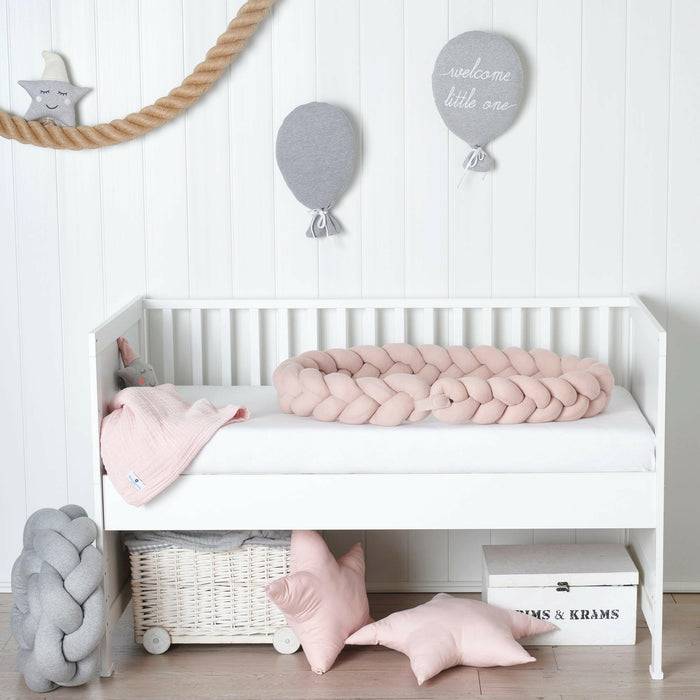 Nordic Coast Company Bettschlange geflochten Rosa Strick schmal Exklusivangebot