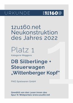 Piko N Personenwagen n-Steuerwagen "Wittenberger Kopf" DB AG V Artikelnummer: 40611 Großer Ausverkauf