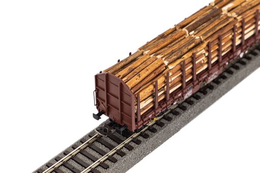 Piko Stammholztransportwagen Roos-t642 mit Holzladung RSBG VI Artikelnummer: 24610 Letzter Tag
