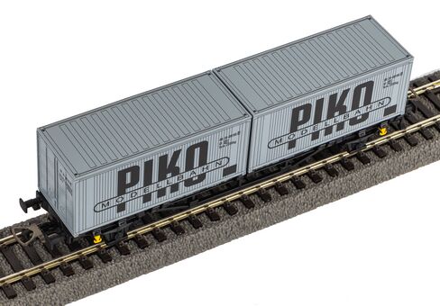 Piko Containertragwagen DR IV 2 x 20' Container "VEB PIKO" Artikelnummer: 27709 Große Rabatte