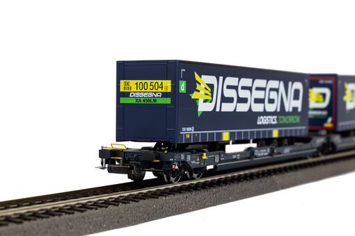 Piko Taschenwagen T3000e Cemat mit 2 "Dissegna" Trailern SBB VI Artikelnummer: 24600 Bestseller