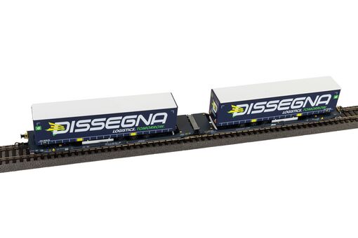 Piko Taschenwagen T3000e Cemat mit 2 "Dissegna" Trailern SBB VI Artikelnummer: 24600 Bestseller