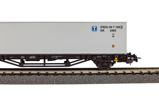 Piko Containertragwagen Lgjs DSB V beladen mit 40' Container DSB Artikelnummer: 27720 Speichern exportieren
