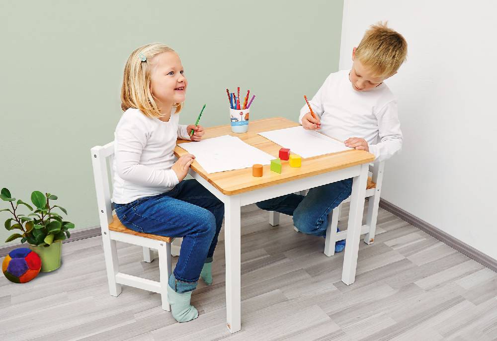 Pinolino Kindersitzgruppe 'Fenna', weiß/natur, 3-tlg Preisnachlass