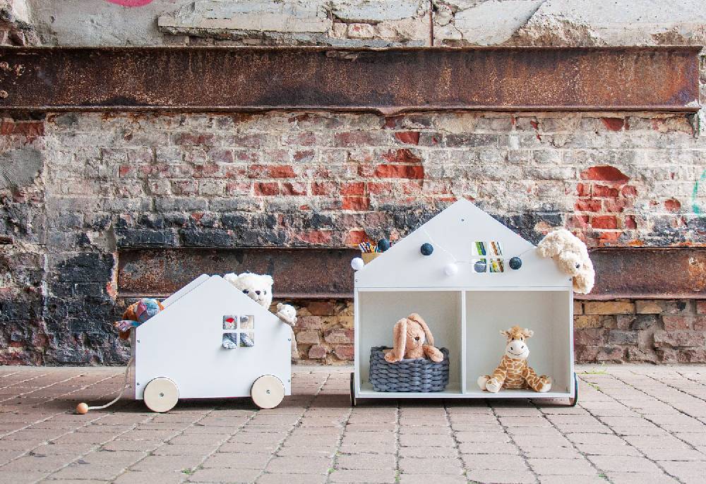 Pinolino Kinderbücherregal mit Rollen 'Hus', weiß Bis zu 55% Rabatt