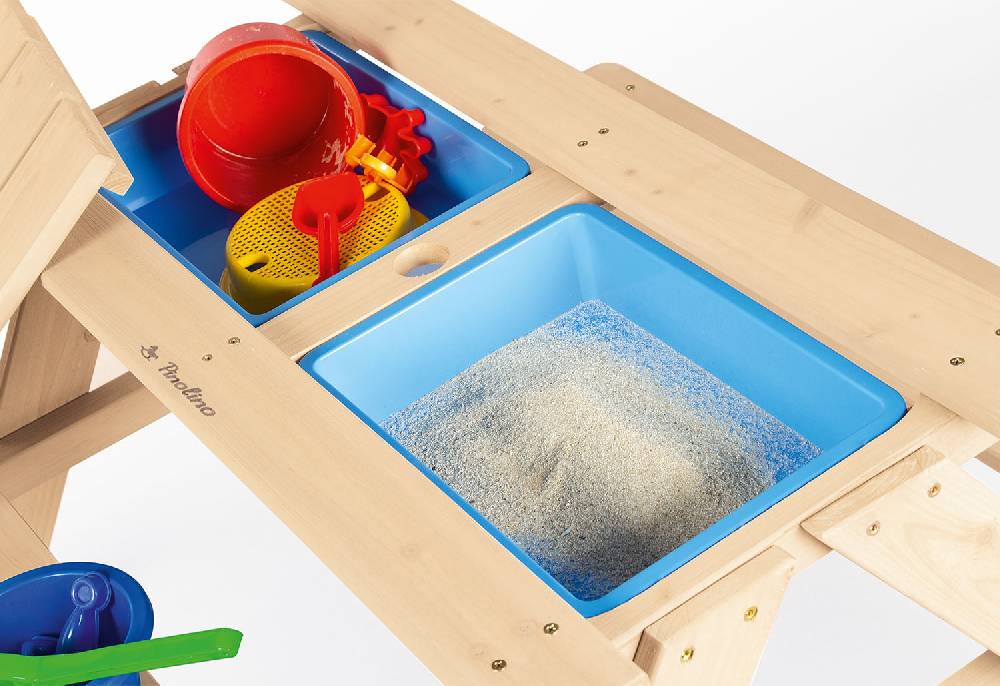 Pinolino Kindersitzgarnitur 'Matsch-Nicki für 4', natur Begrenzte Freigabe