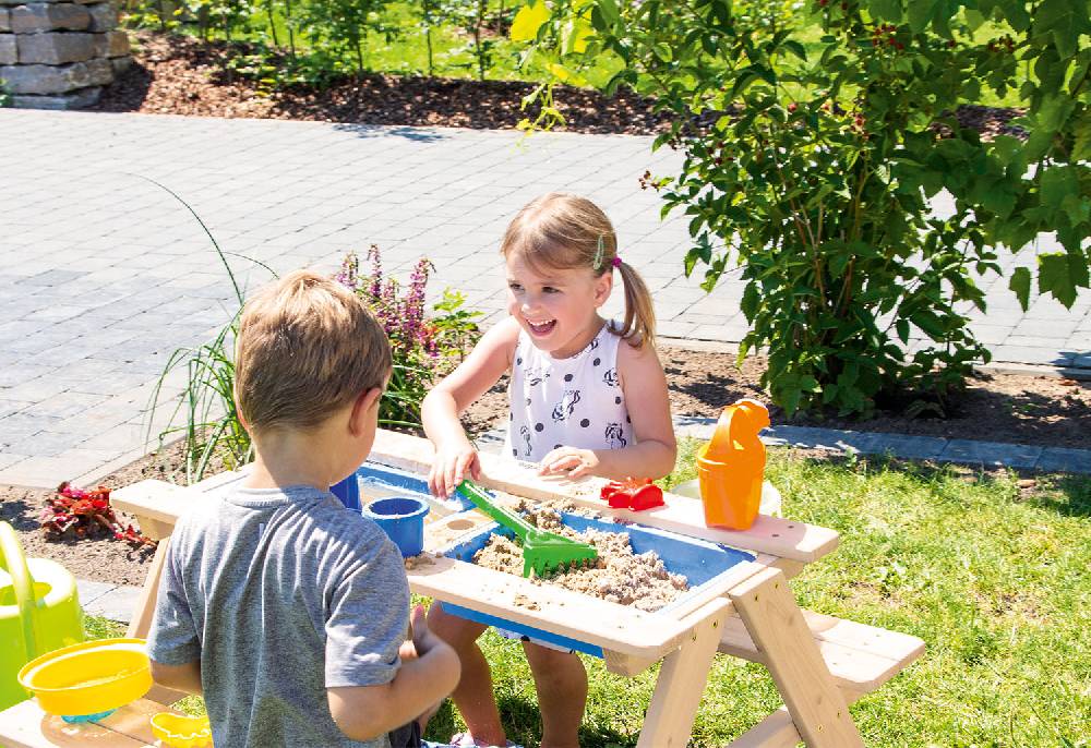 Pinolino Kindersitzgarnitur 'Matsch-Nicki für 4', natur Begrenzte Freigabe