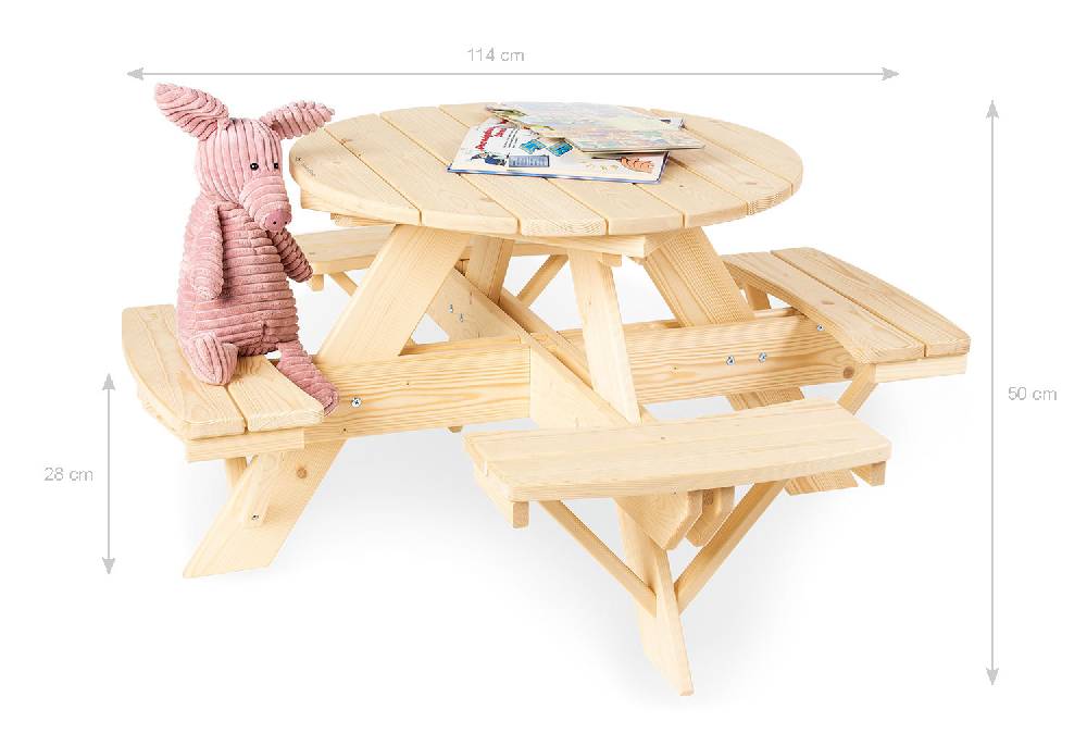 Pinolino Kindersitzgarnitur 'Nicki für 4 rund', natur JETZT KAUFEN