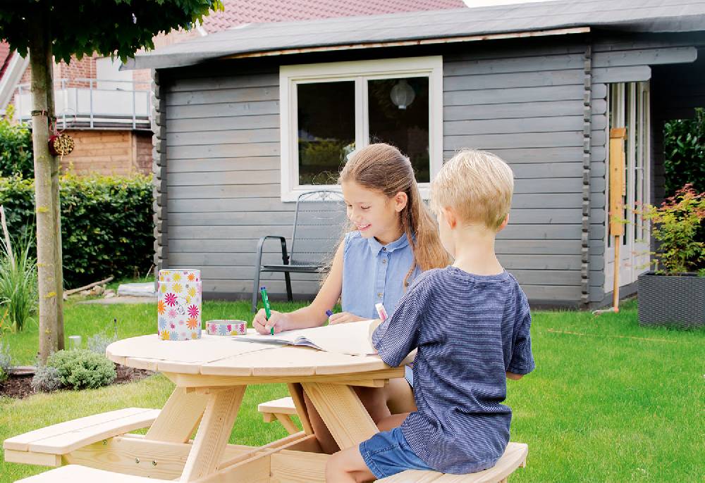 Pinolino Kindersitzgarnitur 'Nicki für 4 rund', natur JETZT KAUFEN