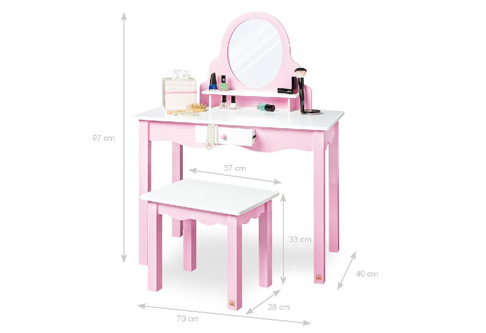 Pinolino Kinderschminktisch 'Jasmin' inkl. Hocker, 2-tlg Online Outlet