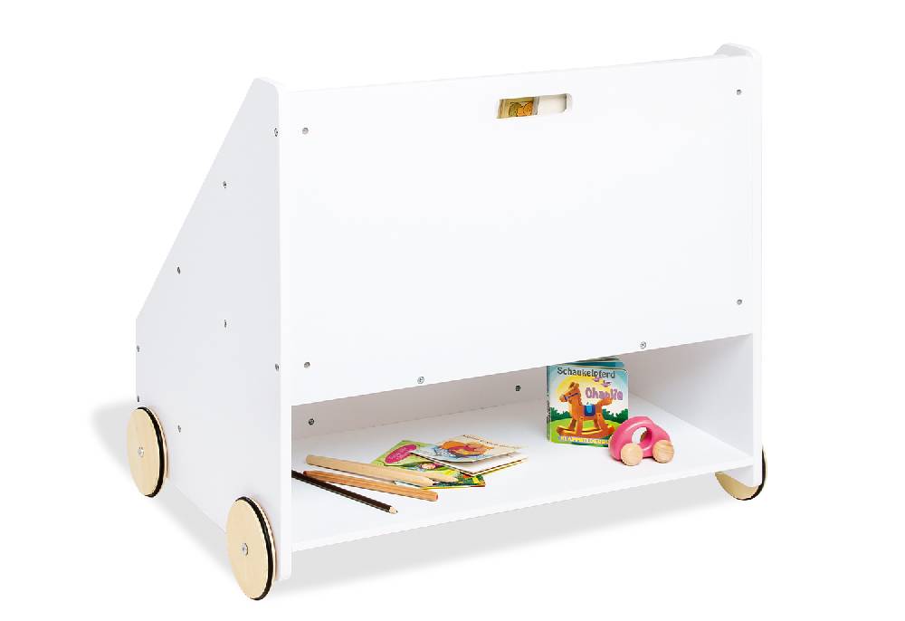 Pinolino Kinderbücherregal mit Rollen 'Lasse', weiß - 2. Wahl Fabrik Onlineshop