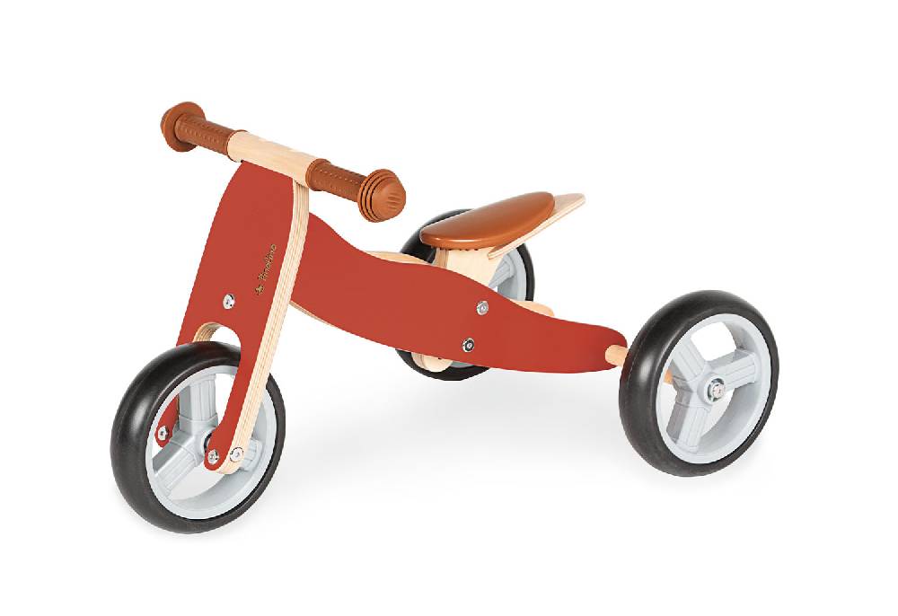 Pinolino Mini-Laufdreirad 'Charlie', rot/natur - Auslaufartikel Großer Ausverkauf