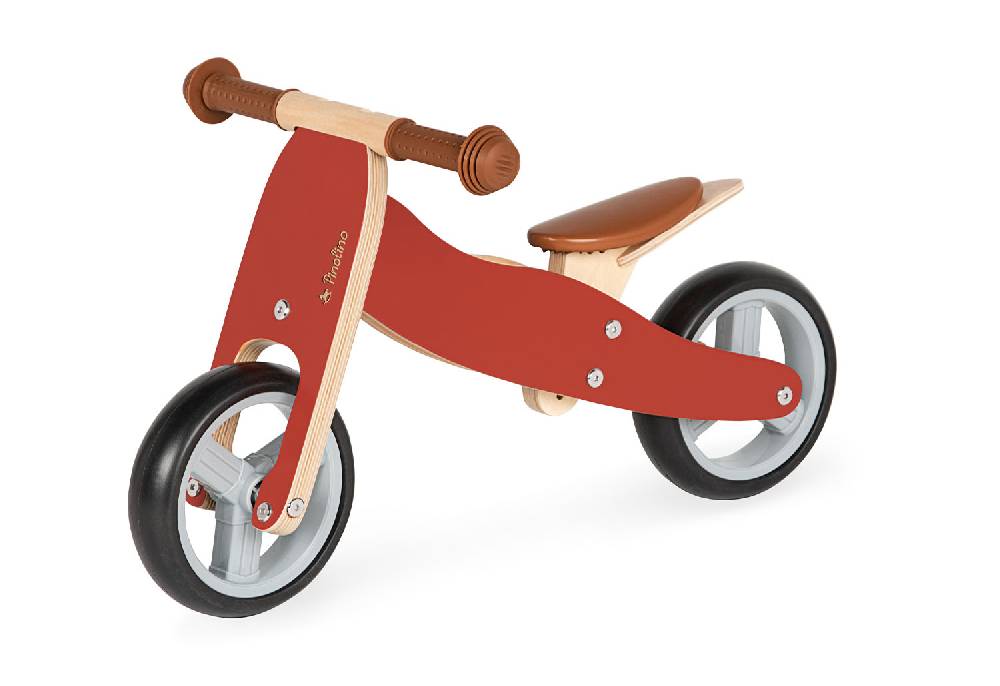 Pinolino Mini-Laufdreirad 'Charlie', rot/natur - Auslaufartikel Großer Ausverkauf