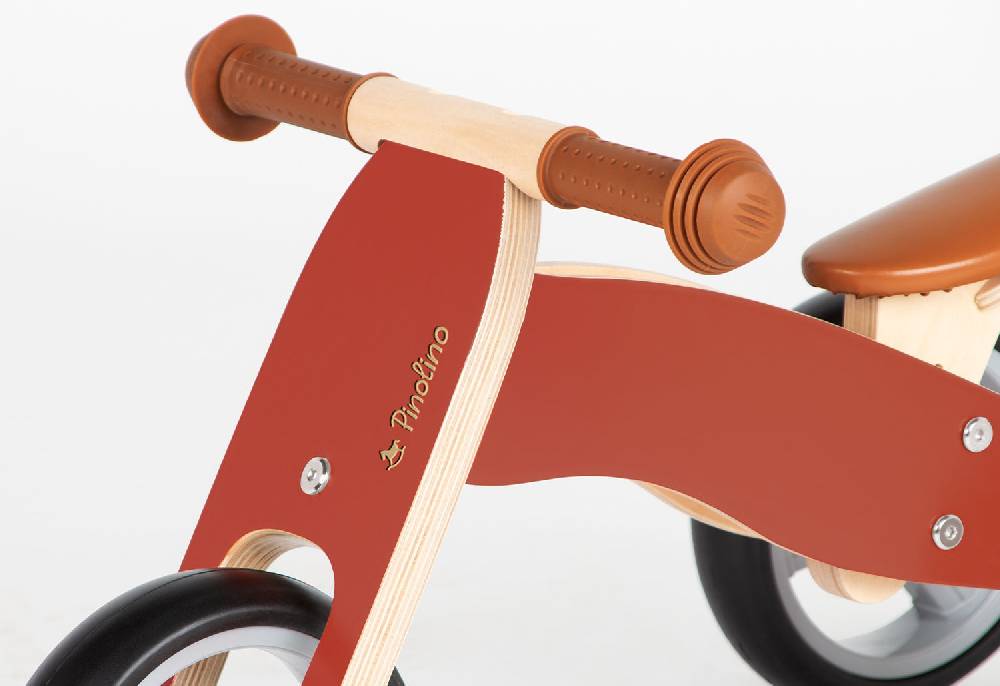 Pinolino Mini-Laufdreirad 'Charlie', rot/natur - Auslaufartikel Großer Ausverkauf