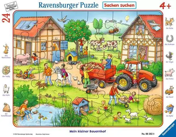 Ravensberger Matratzen Kinderpuzzle ab 4 Jahren - Mein kleiner Bauernhof - 24 Teile