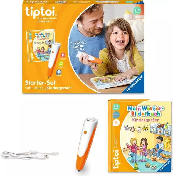 Ravensberger Matratzen tiptoi® Starter-Set: Stift und Wörter-Bilderbuch Kindergarten Nur für heute