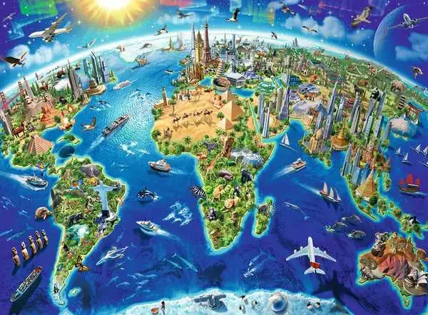 Ravensberger Matratzen Kinderpuzzle ab 8 Jahren - Große, weite Welt - 200 Teile Black Friday Preise
