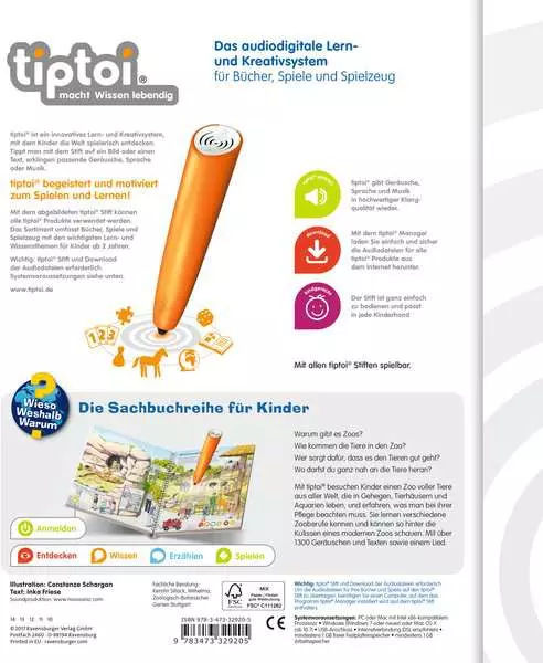 Ravensberger Matratzen tiptoi® Wieso? Weshalb? Warum? Entdecke den Zoo zollfrei