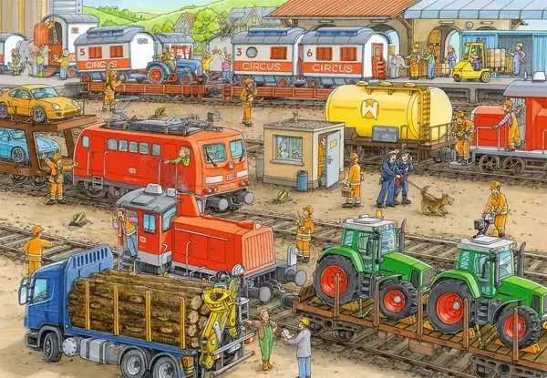Ravensberger Matratzen Kinderpuzzle ab 4 Jahren - Trubel am Bahnhof - 24 Teile im Angebot