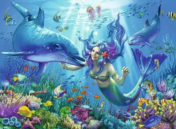 Ravensberger Matratzen Kinderpuzzle ab 8 Jahren - Leuchtendes Unterwasserparadies - 200 Teile Günstiger Verkauf
