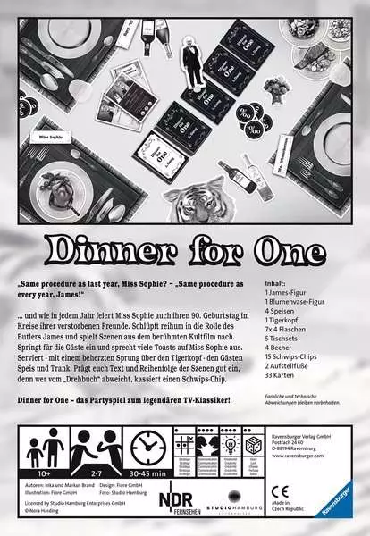 Ravensberger Matratzen Der 90. Geburtstag oder Dinner for One - Spiel ab 10 Jahren Große Rabatte