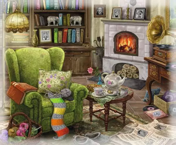 Ravensberger Matratzen Puzzle 99 Teile - Im Gutshaus Wohnzimmer Räumungsverkauf