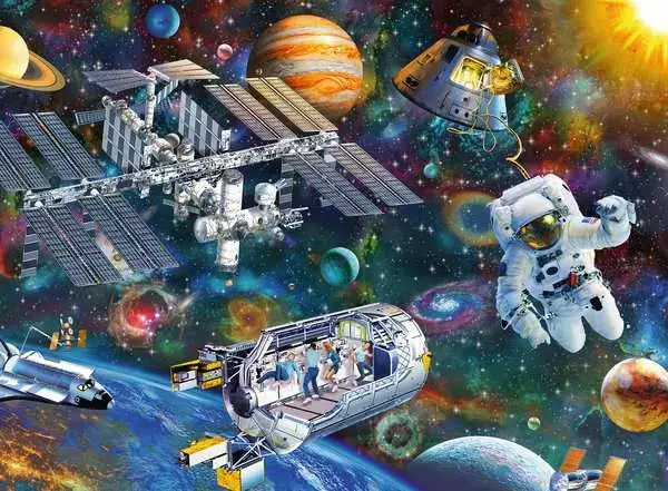 Ravensberger Matratzen Kinderpuzzle ab 8 Jahren - Expedition Weltraum - 200 Teile Begrenzte Freigabe
