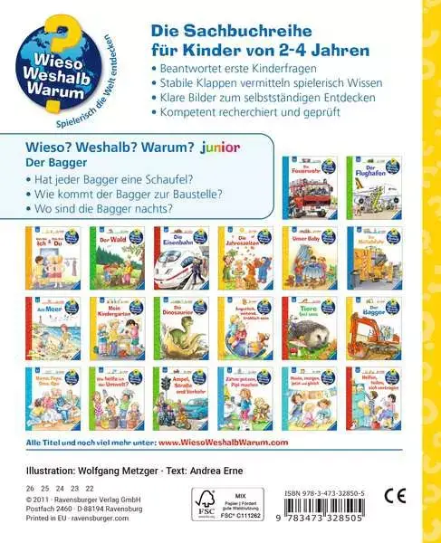 Ravensberger Matratzen Ravensburger Wieso? Weshalb? Warum? junior, Band 38: Der Bagger Vierteljährliche Förderung