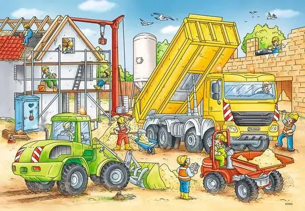 Ravensberger Matratzen Kinderpuzzle ab 4 Jahren - Viel zu tun auf der Baustelle - 24 Teile Auslauf