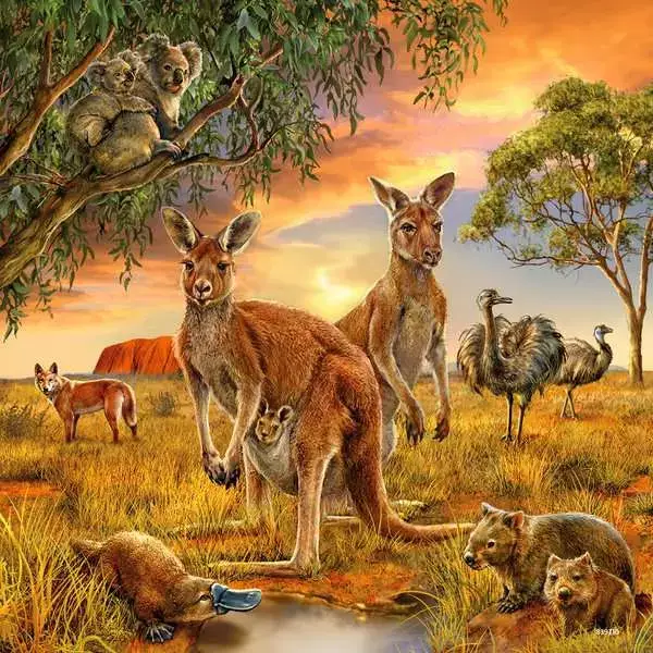 Ravensberger Matratzen Kinderpuzzle ab 5 Jahren - Tiere der Erde - 49 Teile im Angebot