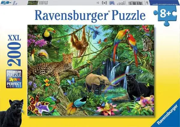 Ravensberger Matratzen Kinderpuzzle ab 8 Jahren - Tiere im Dschungel - 200 Teile Riesige Ersparnisse