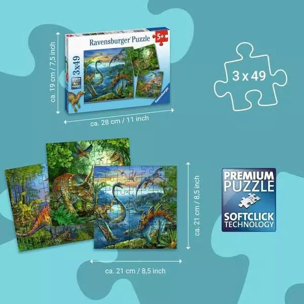 Ravensberger Matratzen Kinderpuzzle ab 5 Jahren - Faszination Dinosaurier - 49 Teile Zeitbegrenzte Promotion